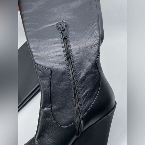 Gia Borghini  Texan Leather Platform Knee-High Boots size 37 - Picture 10 of 13